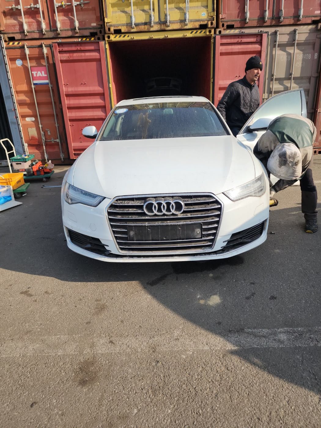 Audi A6 35 TDI 2015 - white — Korean used car export by HD Trading (photo 1)