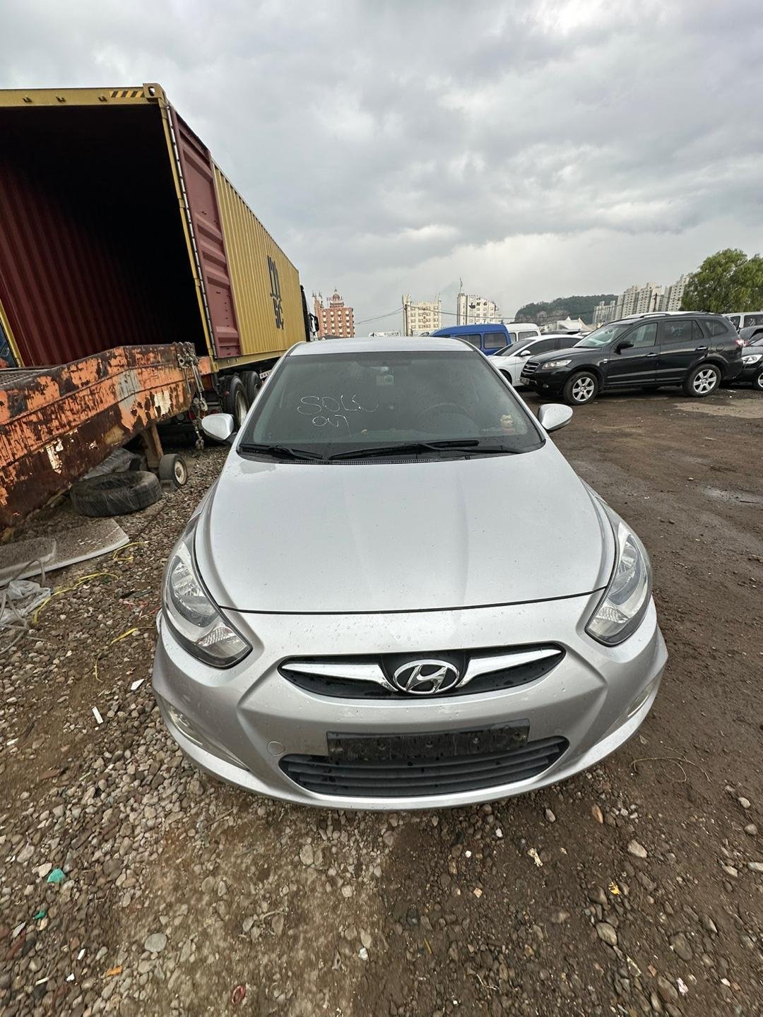 Hyundai Accent 2013 - silver — Korean used car export by HD Trading (photo 1)