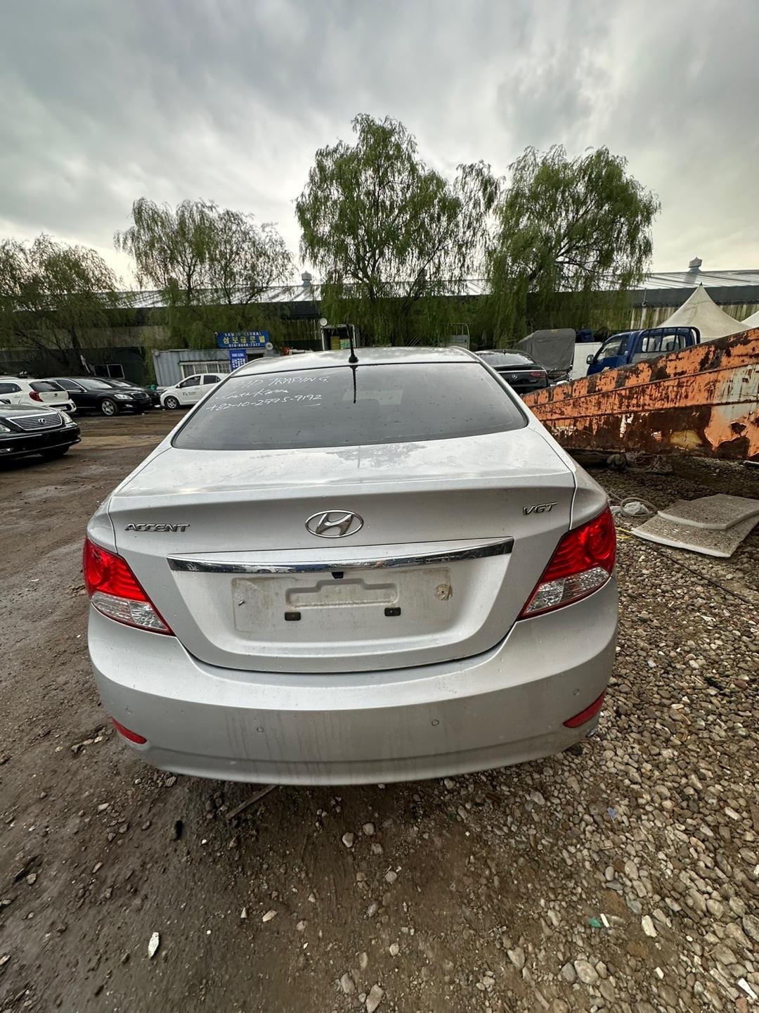 Hyundai Accent 2013 - silver — Korean used car export by HD Trading (photo 3)