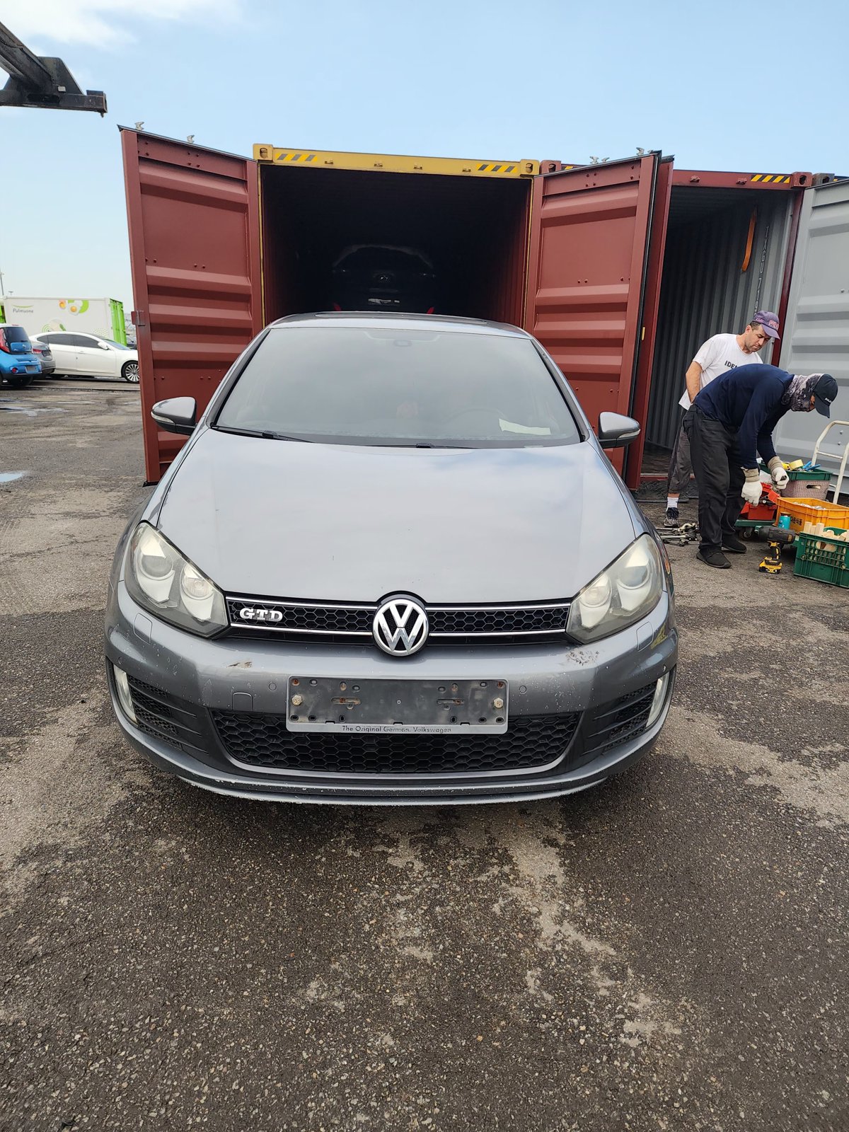 Volkswagen Golf GTD 2010 - grey — Korean used car export by HD Trading (photo 1)